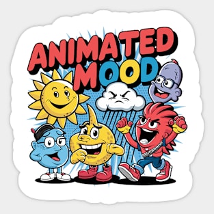 Animated Mood - Colorful Emotion Characters Sticker